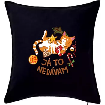 Polštář Ja to nedávam - Vanoční shon (Pecka design) - Polštář 50x50 - 50x50 - Pouze potah ( Černá )
