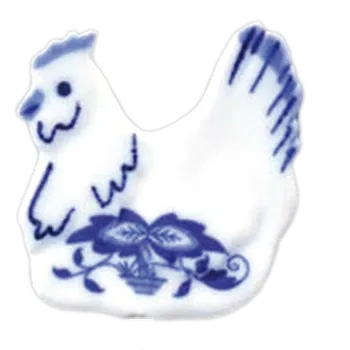 Velikonoční dekorace Cibulák Velikonoční ozdoba slepička zápich 5,3 x 4,6 cm Originál Český porcelán Dubí