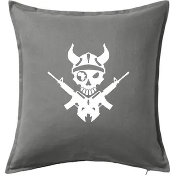 Polštář US Navy Seals Skull - Polštář 50x50 - 50x50 - Pouze potah ( Tmavě šedý melír )