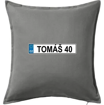 Polštář SPZ Tomáš 40 - Polštář 50x50 - 50x50 - Pouze potah ( Tmavě šedý melír )