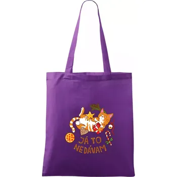 Ja to nedávam - Vanoční shon (Pecka design) - Taška bavlněná - 42 x 38 cm ( Fialová )