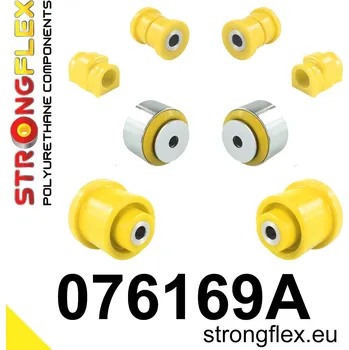 Silentblok nápravy 076169A: Strongflex Sada silentbloků předního zavěšení a zadního nosníku varianta SPORT 21mm