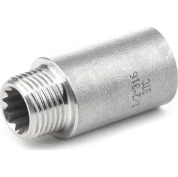 Instalatérský materiál Prodloužení nerezové 3/4" NEREZ závitové - vnější/vnitřní závit - INOX - 3/4"x12,5 N005 3/4"