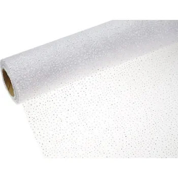 Party dekorace Organza 39cm x 8m white/white