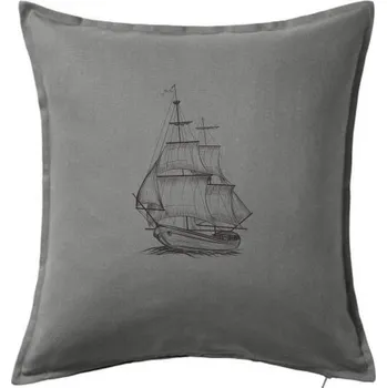 Polštář Galeona - Polštář 50x50 - 50x50 - Pouze potah ( Tmavě šedý melír )