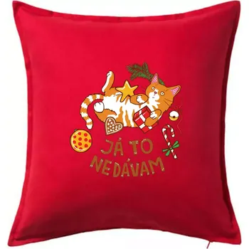 Polštář Ja to nedávam - Vanoční shon (Pecka design) - Polštář 50x50 - 50x50 - Pouze potah ( Červená )