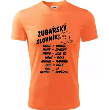 Chlapecké tričko Zubařský slovník - Dětské triko sportovní (dresovina) - 122 cm/6 let ( Neon mandarine )