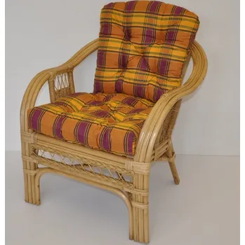 Axin Trading s.r.o. Ratanové křeslo Rio De Janeiro medové - polstr okrová kostka