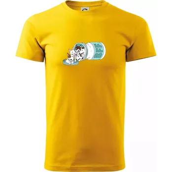Pánské tričko Bullterrier Friends Forever zelené (Pecka design) - Triko extra velké (5-8XL) - 8XL ( Žlutá )