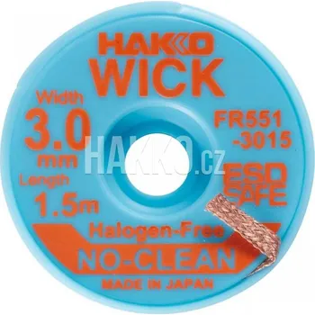 Páječka Odpájecí lanko HAKKO WICK FR551-3015-E, 3,0mmx1,5m - 107005921