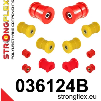Silentblok nápravy 036124B: Strongflex Sada silentbloků zadního zavěšení 15mm 4 x 031862A eccentric bush 031313