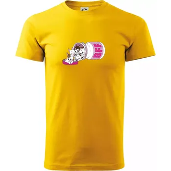 Pánské tričko Bullterrier Friends Forever růžové (Pecka design) - Triko extra velké (5-8XL) - 7XL ( Žlutá )