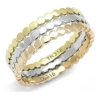 Prsten AL-0117-60 Trojitý ocelový prsten