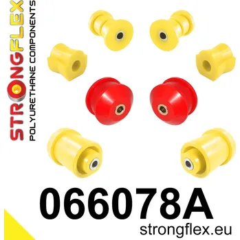 Silentblok nápravy 066078A: Strongflex Sada silentbloků předního zavěšení a zadního nosníku varianta SPORT Custom 061966 - 67.5mm
