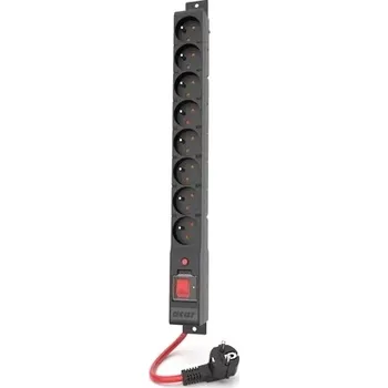 Přepěťová ochrana Přepěťová prodlužovací zásuvka Acar R8 Power, 8× 230 V, 1,5 m, černá, 16 A
