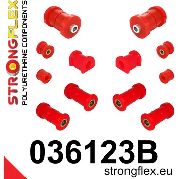 Silentblok nápravy 036123B: Strongflex Sada silentbloků zadního zavěšení 18mm 4 x 031314 standard bush