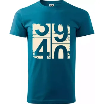 Tachometr 40 - Klasické pánské triko vyšší gramáže - S ( Petrolejová )