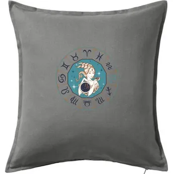 Polštář Souhvězdí kozoroh barevné - Polštář 50x50 - 50x50 - Pouze potah ( Tmavě šedý melír )