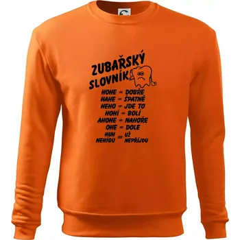 Pánská mikina Zubařský slovník - Mikina Essential pánská - L ( Oranžová )