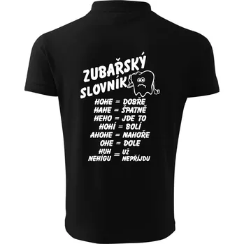 Pánská košile Zubařský slovník - Polokošile pánská Pique Polo 203 - 3XL ( Černá )