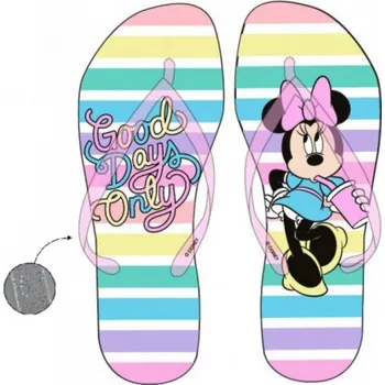 Dívčí žabky Eplusm Žabky MINNIE MOUSE dívčí s barevnými proužky Barva: barevné, Velikost: 32/33