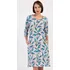 Dámské šaty Vienetta Dámské domácí šaty s tříčtvrtečním rukávem tyrkysové/listy, XXL