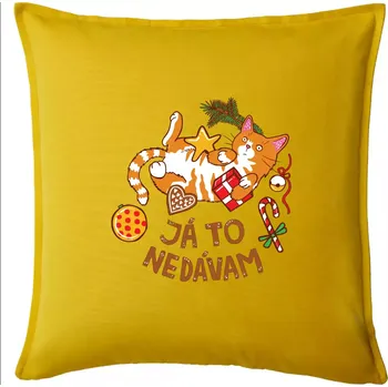 Polštář Ja to nedávam - Vanoční shon (Pecka design) - Polštář 50x50 - 50x50 - Pouze potah ( Žlutá )