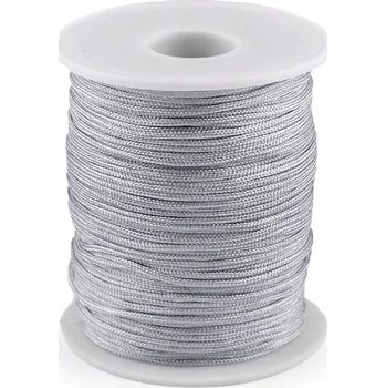 Příze Šňůra technická žaluziová / k navlékání korálků Ø1,4 mm, barva 5 šedá