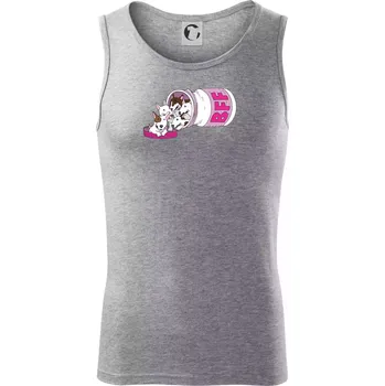 Bullterrier Friends Forever růžové (Pecka design) - Tílko pánské Core - 2XL ( Tmavě šedý melír )