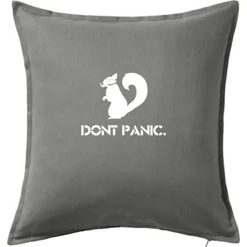 Polštář Dont panic - Polštář 50x50 - 50x50 - Pouze potah ( Tmavě šedý melír )