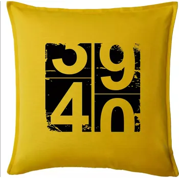 Polštář Tachometr 40 - Polštář 50x50 - 50x50 - Pouze potah ( Žlutá )