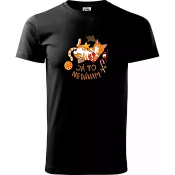 Pánské tričko Ja to nedávam - Vanoční shon (Pecka design) - Triko extra velké (5-8XL) - 7XL ( Černá )