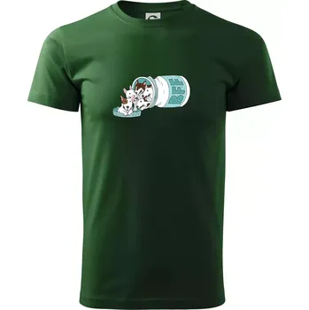 Bullterrier Friends Forever zelené (Pecka design) - Triko extra velké (5-8XL) - 7XL ( Lahvově zelená )