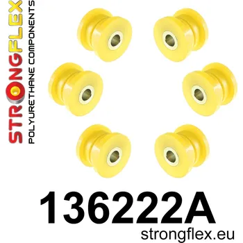Silentblok nápravy 136222A: Strongflex Sada silentbloků předního nosníku varianta SPORT