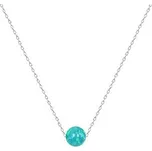 NBP61-OP62 Ocelový náhrdelník s opálem - kulička 6 mm