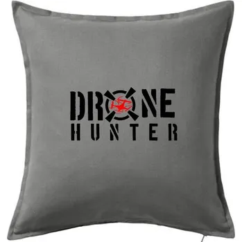 Polštář Drone hunter - Polštář 50x50 - 50x50 - Pouze potah ( Tmavě šedý melír )