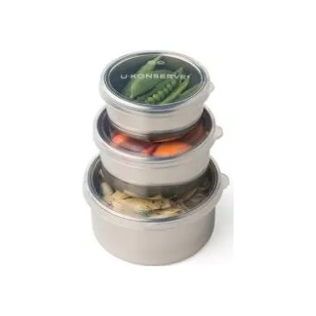 Dóza na potraviny Kulaté nerezové dózy U-Konserve - sada 3ks