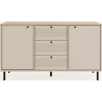 Komoda Komoda 150 cm, 2 dvířka, 3 zásuvky Kašmír/Dub artisan Linea