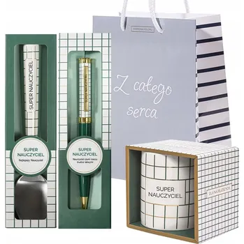 Sada PRO UČITELE dárek PRO UČITELE hrnek propiska s nápisem