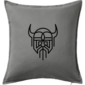 Polštář Viking logo - Polštář 50x50 - 50x50 - Včetně výplně ( Tmavě šedý melír )