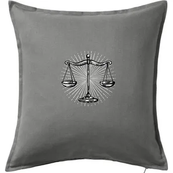 Polštář Misky vah - Polštář 50x50 - 50x50 - Pouze potah ( Tmavě šedý melír )