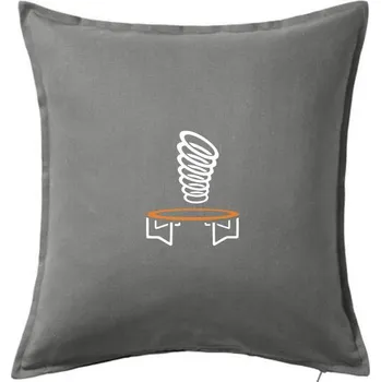 Polštář Trampolínky pružina - Polštář 50x50 - 50x50 - Pouze potah ( Tmavě šedý melír )