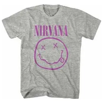 Pánské tričko Merch Nirvana: Tričko Purple Smiley S