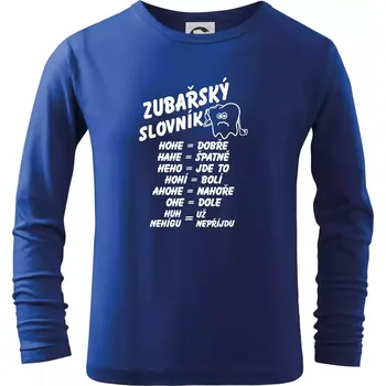Chlapecké tričko Zubařský slovník - Triko dětské Long Sleeve - 158 cm/12 let ( Královská modrá )
