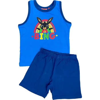 Chlapecké pyžamo Sun City Letní pyžamo ZAJÍČEK BING modré duha Barva: Modrá, Velikost: 92/98