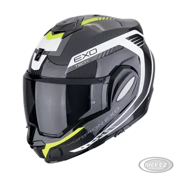 Helma na motorku Překlápěcí helma na motorku SCORPION EXO-TECH EVO CARBON COSY černo/fluo žlutá, lesklá