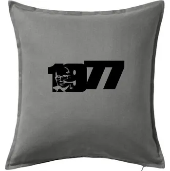 Polštář Husákovo dítě - 1977 - Polštář 50x50 - 50x50 - Pouze potah ( Tmavě šedý melír )