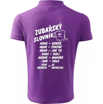 Pánská košile Zubařský slovník - Polokošile pánská Pique Polo 203 - 2XL ( Fialová )