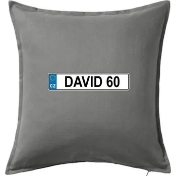 Polštář SPZ David 60 - Polštář 50x50 - 50x50 - Včetně výplně ( Tmavě šedý melír )