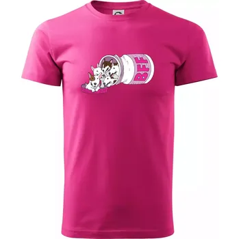 Pánská móda Bullterrier Friends Forever růžové (Pecka design) - Klasické pánské triko vyšší gramáže - M ( Purpurová )